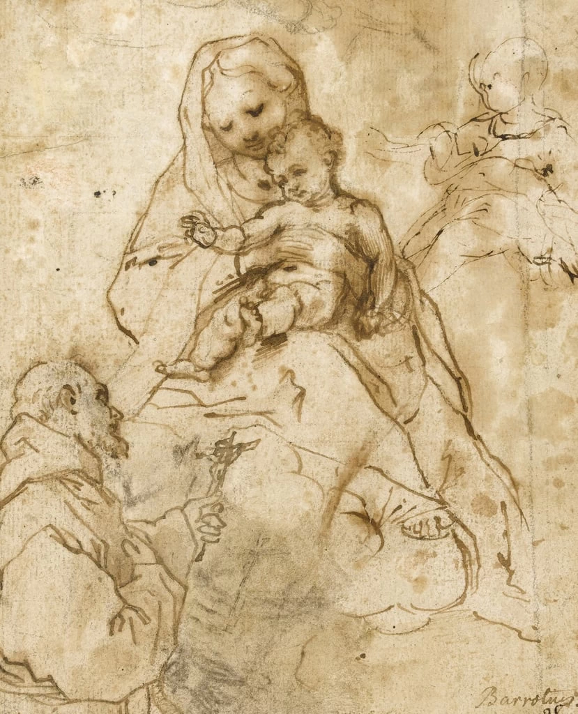 Studio di Madonna col Bambino e s. Francesco - Fitzwilliam Museum, University of Cambridge, Barocci Federico